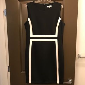 Gorgeous Calvin Klein NWOT b/w dress